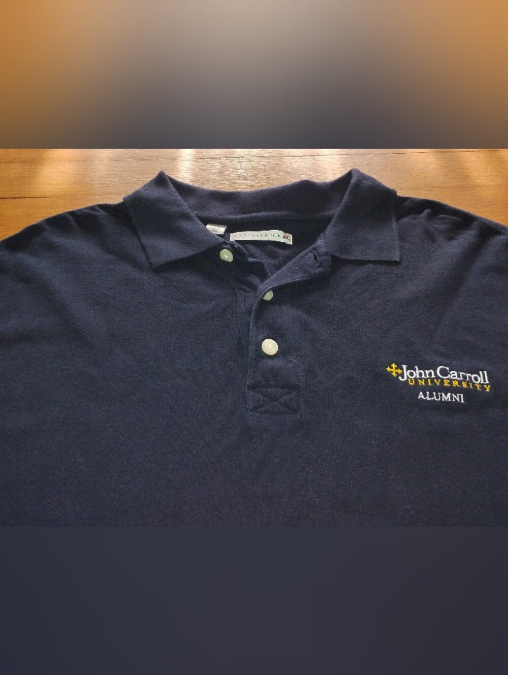 Cutter & Buck Men's John Carroll University Alumni Navy Embroidered Polo Size L